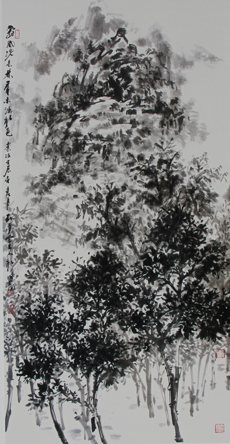 段新明国画作品
